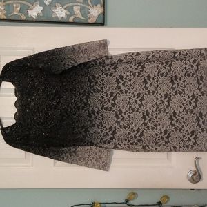 Onyx Nite stretch lace glittery ombre dress size 16